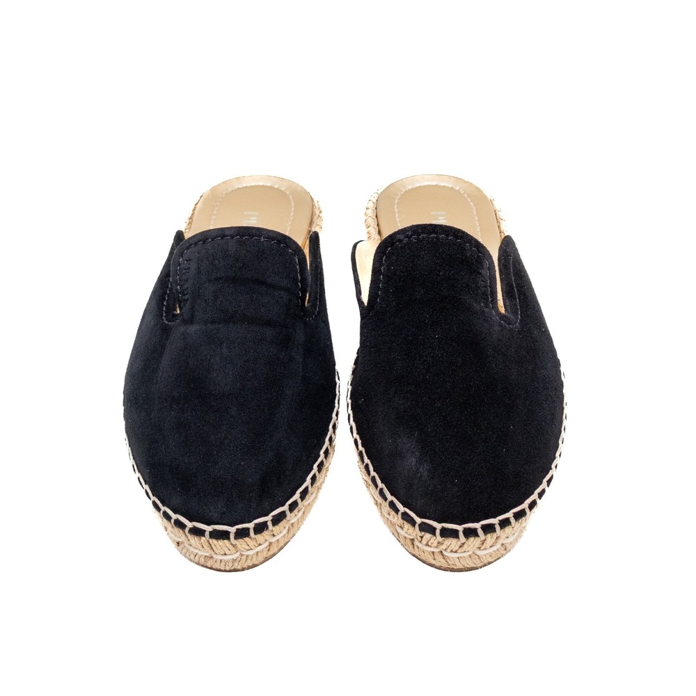 Prada Black Suede Espadrille Mule - Picture 4 of 10